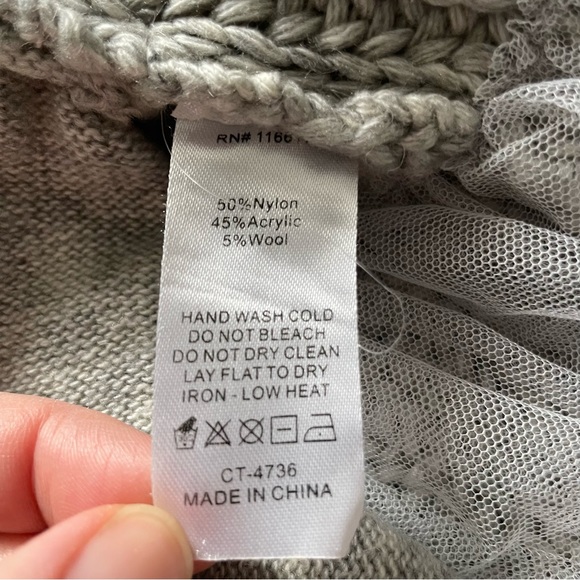 Antropologie Amadi grey knit cardigan size L - Picture 14 of 15